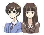  1girl androgynous brown_eyes brown_hair dual_persona fujioka_haruhi ouran_high_school_host_club psyt2 reverse_trap school_uniform serafuku 