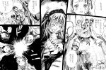  00s 5girls comic greyscale heterochromia kanaria monochrome multiple_girls rozen_maiden shinku souseiseki suigintou suiseiseki toshi_hiroshi 