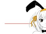  animal_ears monochrome rabbit_ears spot_color suzumiya_haruhi suzumiya_haruhi_no_yuuutsu takahashi_ren 