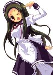  1girl black_legwear fang long_hair maid pantyhose solo suzumiya_haruhi_no_yuuutsu tsuruya very_long_hair yuutarou 