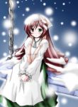  00s 1girl heterochromia rozen_maiden snow snowing solo straightchromia suiseiseki 