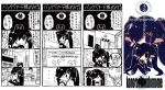  4koma backbeard beako comic elbow_gloves fang futaba_channel gegege_no_kitarou gloves hair_over_one_eye monochrome multiple_4koma pointy_ears shift_jis torotei translation_request twintails 