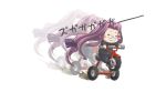  1girl :3 chibi fate/stay_night fate_(series) glasses long_hair low-tied_long_hair parody rider satomi solo tied_hair tricycle 