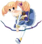 archer_(disgaea) blonde_hair blue_eyes bow_(weapon) demon_girl disgaea sazaki_ichiri twintails weapon 