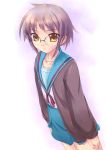  amei_sumeru cardigan glasses nagato_yuki school_uniform serafuku suzumiya_haruhi_no_yuuutsu 