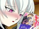  00s 1girl 2boys blush comic fujoshi manga_(object) multiple_boys rozen_maiden silver_hair suigintou violet_eyes 