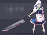  1girl female great_knife izayoi_sakuya maid pyramid_head seo_tatsuya silent_hill solo sword touhou weapon 