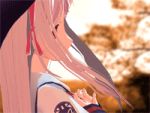  animated animated_gif game game_cg lovedeath lowres pink_hair red_eyes sunset 