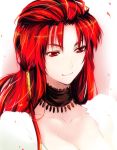  1girl breasts choker cleavage mathilde_saint-omer puyo red_eyes redhead shakugan_no_shana sketch smile solo 
