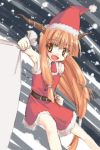  1girl christmas female hat horns ibuki_suika lowres orange_hair santa_costume santa_hat solo touhou 