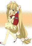  1girl backpack bag child hair_bobbles hair_ornament kodomo_no_jikan kokonoe_rin mizuki_makoto randoseru shoes solo twintails uwabaki 