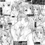  2boys 4girls asahina_mikuru kiss kyon kyon_no_imouto map_(artist) map_(blue_catty) monochrome multiple_boys multiple_girls nagato_yuki suzumiya_haruhi suzumiya_haruhi_no_yuuutsu taniguchi translation_request 