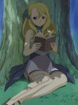  1girl against_tree book screencap simoun solo stitched tree under_tree yun_(simoun) 