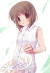  1girl blush brown_eyes brown_hair hagiwara_yukiho idolmaster short_hair solo 