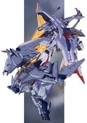  absurdres english_commentary green_eyes gundam gundam_hathaway&#039;s_flash highres machinery mecha mecha_focus mobile_suit no_humans penelope_(hathaway&#039;s_flash) robot shield signature thrusters watch_san xi_gundam yellow_eyes 