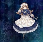  bad_id belarus_(hetalia) black_socks blonde_hair blue blue_eyes bow brown_hair dress frills gown hair_bow hair_ribbon lead_pipe long_hair map mary_janes no6_ricca pantyhose petticoat ribbon slip_skirt solo 