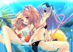 2girls bikini innertube karomix karory sky sunglasses tagme water