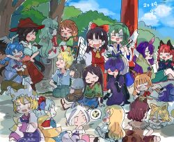  >_< 6+girls :3 :d against_pillar animal_ears animal_hat annoyed antlers apron aqua_hair arm_around_neck arms_behind_head ascot back-to-back bandana black_bow black_dress black_gloves black_hair black_skirt black_vest black_wings blonde_hair blue_bow blue_dress blue_hair blue_shawl blue_shirt blue_shorts blue_skirt blue_tabard blunt_bangs blush blush_stickers bow bowtie braid brown_hair brown_horns brown_shawl brown_shirt brown_skirt brown_vest cat_ears china_dress chinese_clothes cloud_print clouds cloudy_sky collared_shirt commentary_request cone_horns cowboy_hat cross-laced_clothes cross-laced_top d: dated detached_sleeves dog_ears dog_tail dragon_tail dress dx earclip elbow_gloves embarrassed flip-flops flower flower_on_head fox_ears fox_tail frilled_bow frilled_dress frilled_shorts frills frog_hair_ornament futatsuiwa_mamizou gloves gohei gold_armlet gold_circlet green_hair green_shirt green_shorts green_skirt green_tail grey_hair hair_bow hair_ornament hair_tubes hakurei_reimu hand_on_own_hip hand_up hat head_on_hand highres hime_cut holding holding_gohei holding_mallet horn_ornament horn_ribbon horns ibuki_suika kaenbyou_rin kicchou_yachie kirisame_marisa kitsune knee_up kochiya_sanae komainu_ears komano_aunn kudamaki_tsukasa kurokoma_saki kyuubi leaf leaf_on_head lobelia_(flower) long_hair long_skirt long_sleeves low_twintails lying mallet medium_hair mitsugashira_enoko mob_cap monkey_tail mouse_ears mouse_tail multicolored_clothes multicolored_dress multicolored_hair multiple_girls multiple_hair_bows multiple_tails nazrin nippaku_zanmu off-shoulder_dress off_shoulder on_floor on_side on_stomach orange_hair overskirt parted_bangs pedestal pegasus_wings pink_skirt pleated_skirt puffy_short_sleeves puffy_sleeves purple_dress purple_hair purple_horns purple_ribbon purple_skirt rabbit_ears raccoon_ears raccoon_tail red_bow red_bowtie red_horns red_shirt red_skirt red_sleeves red_vest redhead ribbon rome35793562 sandals seiran_(touhou) seiza shawl sheep_horns shirt short_sleeves shorts single_horn sitting sitting_on_object skirt sky sleeveless sleeveless_shirt smile son_biten spoken_object square_neckline standing straight_hair sweatdrop tabard tail tassel tenkajin_chiyari torii torn_clothes torn_sleeves touhou toutetsu_yuuma tree tri_tails turtle_shell twin_braids twintails two-tone_hair unfinished_dream_of_all_living_ghost v-shaped_eyebrows veil very_long_hair vest waist_apron wavy_hair wavy_mouth white_apron white_bandana white_dress white_hair white_romper white_shirt white_shorts wide_sleeves wings wrist_cuffs yakumo_ran yellow_ascot yellow_horns yellow_tail yomotsu_hisami |_| 