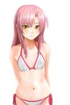  blush flat_chest hayate_no_gotoku! hayate_the_combat_butler hinagiku_katsura ikara katsura_hinagiku long_hair navel pink_hair side-tie_bikini swimsuit yellow_eyes 