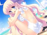  beach blue_eyes flyable_heart itou_noiji minase_sakurako pink_hair swimsuit 