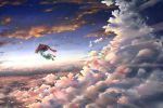  chiro_(pixiv) cloud karakasa_obake sky sunset tatara_kogasa touhou umbrella 