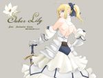  armor armored_dress back dress fate/stay_night fate/unlimited_codes fate_(series) looking_back saber saber_lily shirotsumekusa solo 