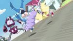  animated_gif cure_berry cure_peach fresh_precure! futari_wa_pretty_cure gif precure roll squat 