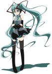  aqua_hair crossed_arms detached_sleeves hatsune_miku long_hair necktie skirt thigh-highs thighhighs tomcat twintails very_long_hair vocaloid 