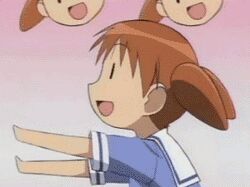  animated animated_gif azumanga_daioh child lowres mihama_chiyo short_twintails twintails 