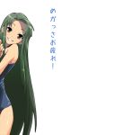  1girl long_hair nilitsu one-piece_swimsuit peeking_out school_swimsuit solo suzumiya_haruhi_no_yuuutsu swimsuit translated translation_request tsuruya very_long_hair 