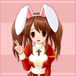  animal_ears asahina_mikuru cosplay cross crossover high_priest high_priestess oekaki rabbit_ears ragnarok_online suzumiya_haruhi_no_yuuutsu v yuuki yuuki_(silent_moon) 