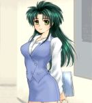  1girl green_hair jochuu-san lowres oekaki office_lady original pencil_skirt skirt solo yagisaka_seto 