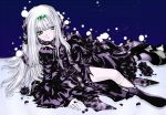  1girl azuma_mayumi colored comic elemental_gelade green_eyes highres long_hair reverie_metherlence silver_hair solo 
