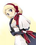  1girl alice_margatroid blonde_hair capelet elbow_gloves female gloves hairband short_hair solo touhou yuu_(kfc) 