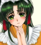  1girl green_hair jochuu-san lowres maid oekaki original solo yagisaka_seto 