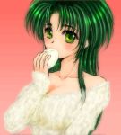 1girl green_hair jochuu-san lowres oekaki original solo yagisaka_seto 
