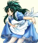  1girl green_hair jochuu-san lowres oekaki original pantyhose solo yagisaka_seto 