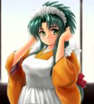  1girl green_hair jochuu-san lowres maid oekaki original solo yagisaka_seto 