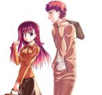  brown_eyes emiya_shirou fate/stay_night fate_(series) himura_kiseki long_hair matou_sakura pink_hair school_uniform serafuku violet_eyes 