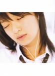  asian earphones female highres photo sleeping 