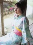  1girl asian female highres japanese_clothes nakahara_mai outdoors photo real_life seiyuu smile solo 