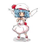  1girl bat_wings chibi female kiku_hitomoji remilia_scarlet solo tora_tooru touhou wings 