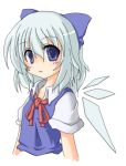  1girl bow cirno female happy_go_lucky lowres solo the_embodiment_of_scarlet_devil touhou 
