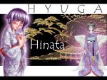  1girl artist_request blush bow character_name floral_print full_body head_tilt hyuuga_hinata japanese_clothes kimono lips long_sleeves looking_at_viewer naruto purple_hair red_bow sash short_hair smile upper_body violet_eyes wallpaper wide_sleeves 