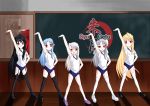  5girls altrouge altrouge_brunestud arcueid_brunestud blonde_hair company_connection fate/stay_night fate_(series) hare_hare_yukai illyasviel_von_einzbern len multiple_girls parody pointy_ears suzumiya_haruhi_no_yuuutsu thigh-highs tsukihime type-moon white_len younger 