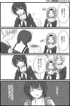  00s 4koma comic hasekura_rei maria-sama_ga_miteru minazuki_jiyun monochrome school_uniform serafuku shimazu_yoshino torii_eriko translation_request 