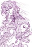  2girls kusui_aruta monochrome multiple_girls neviril paraietta purple simoun sketch 