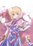  1girl alice_margatroid blonde_hair book capelet female hairband looking_at_viewer marionette puppet ribbon shanghai_doll short_hair solo string tadano_kagekichi touhou yellow_eyes 