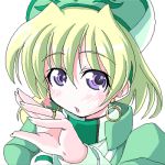  1girl aiai blonde_hair earrings jewelry klarwind lowres lyrical_nanoha mahou_shoujo_lyrical_nanoha mahou_shoujo_lyrical_nanoha_a&#039;s shamal short_hair solo violet_eyes 