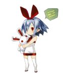  1girl chibi harada_takehito lowres original pleinair rabbit solo stuffed_animal stuffed_bunny stuffed_toy thigh-highs usagi-san 